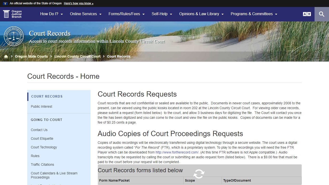 Oregon Judicial Department : Court Records - Home : Court Records ...